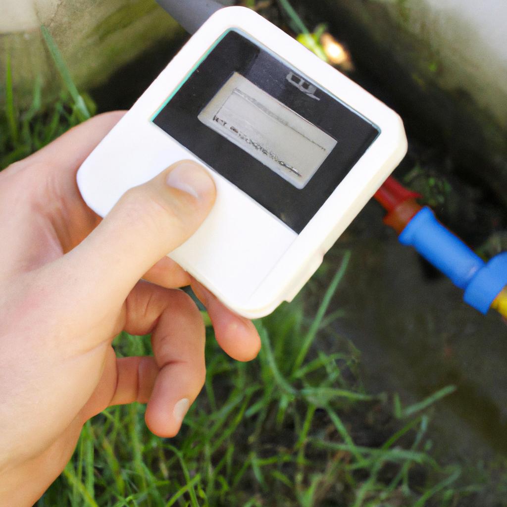 Person using smart irrigation controller